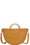 Stylish Semi Circle Modern Satchel With Long Strap