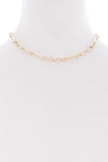 Metal Single Chain Short Necklace