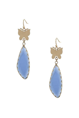 Fashion Butterfly Clear Stone Dangle Earring