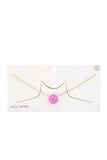 Iridescent Circle Gold Dipped Necklace