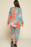 Tie-dye Printed French Terry Knit Loungewear Sets