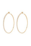 Classic Basic Rhinestone Hoop Earring