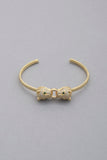 Double Leopard Head Metal Bangle Bracelet